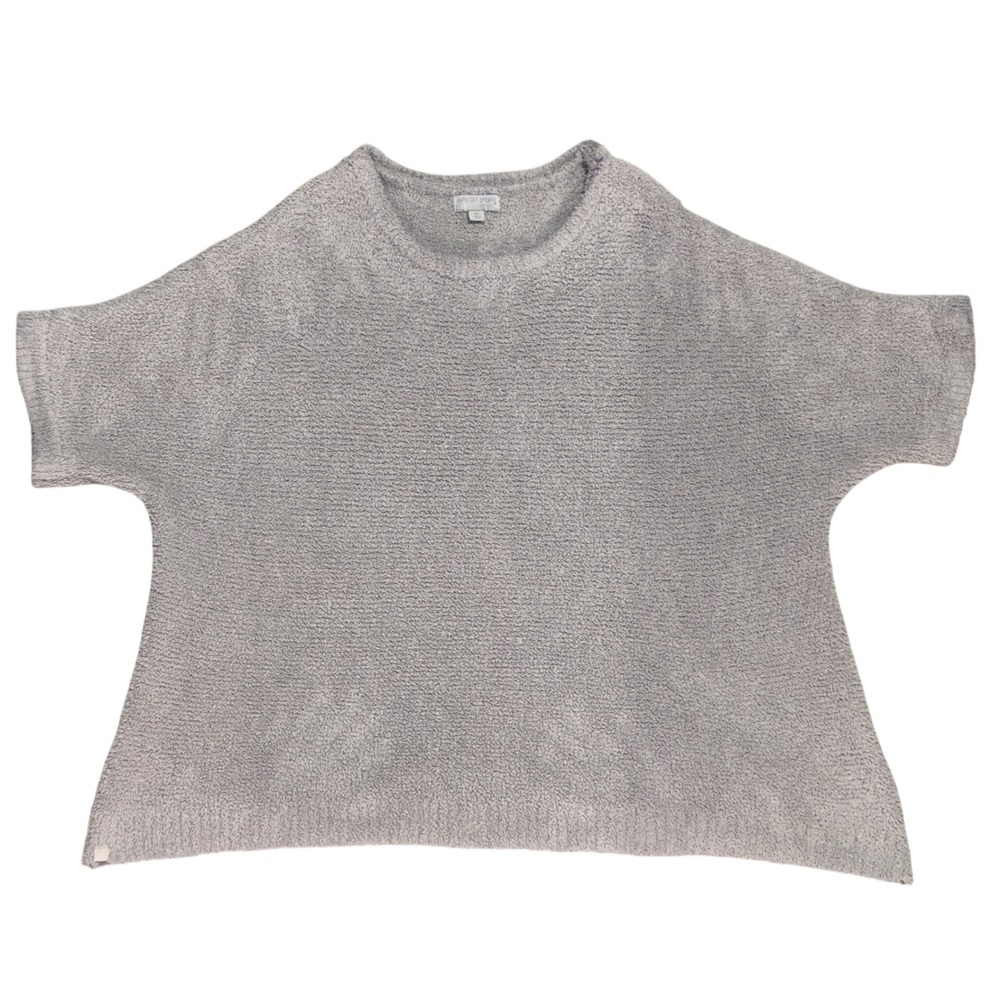 Barefoot Dreams CozyChic Top Women 3X Grey Excellent Short Sleeve Lounge Luxe